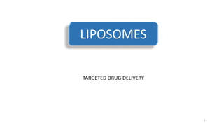 LIPOSOMES
TARGETED DRUG DELIVERY
11
 