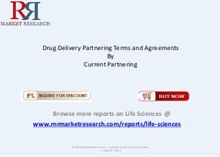 Drug Delivery Partnering Terms and Agreements
By
Current Partnering
Browse more reports on Life Sciences @
www.rnrmarketresearch.com/reports/life-sciences .
© RnRMarketResearch.com ; sales@rnrmarketresearch.com ;
+1 888 391 5441
 