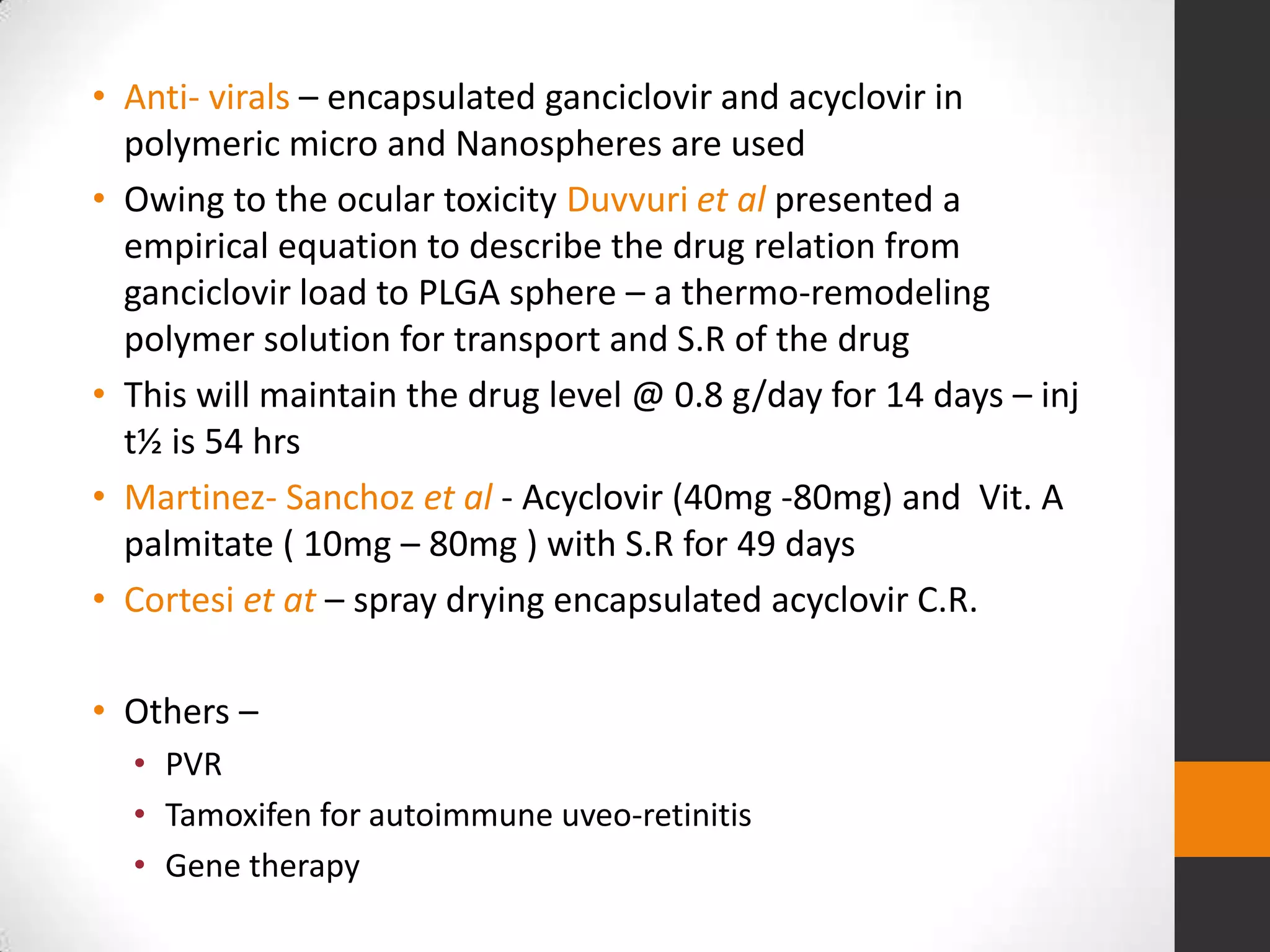 Drug delivery to the posterior segment of the eye for pharmacologic ...