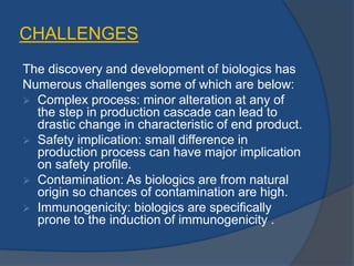 Drug development and discovery in biologics | PPTX