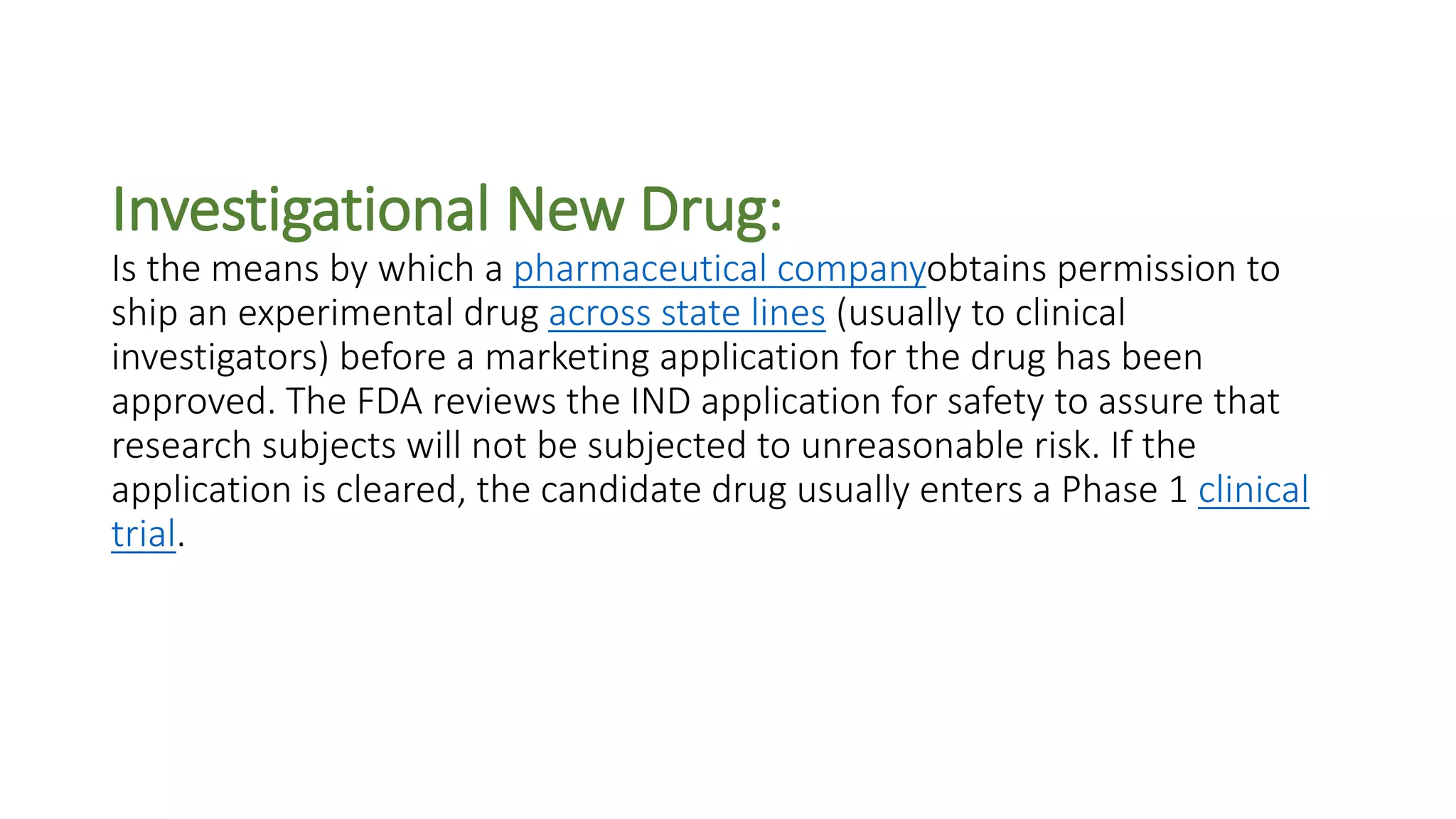 Drug development process and phases of clinical trials | PPT
