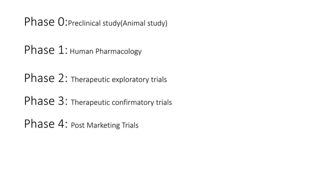 Drug development process and phases of clinical trials | PPT