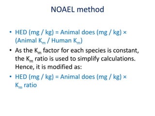 Noael Calculation Example Drug discovery clinical evaluation of new drugs | PPTX