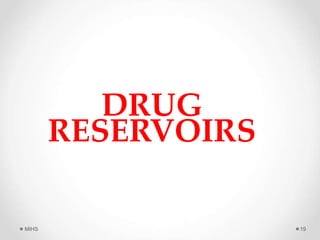 DRUG
RESERVOIRS
MIHS 19
 