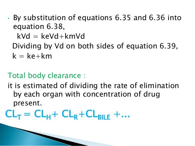 Drug distribution & clearance