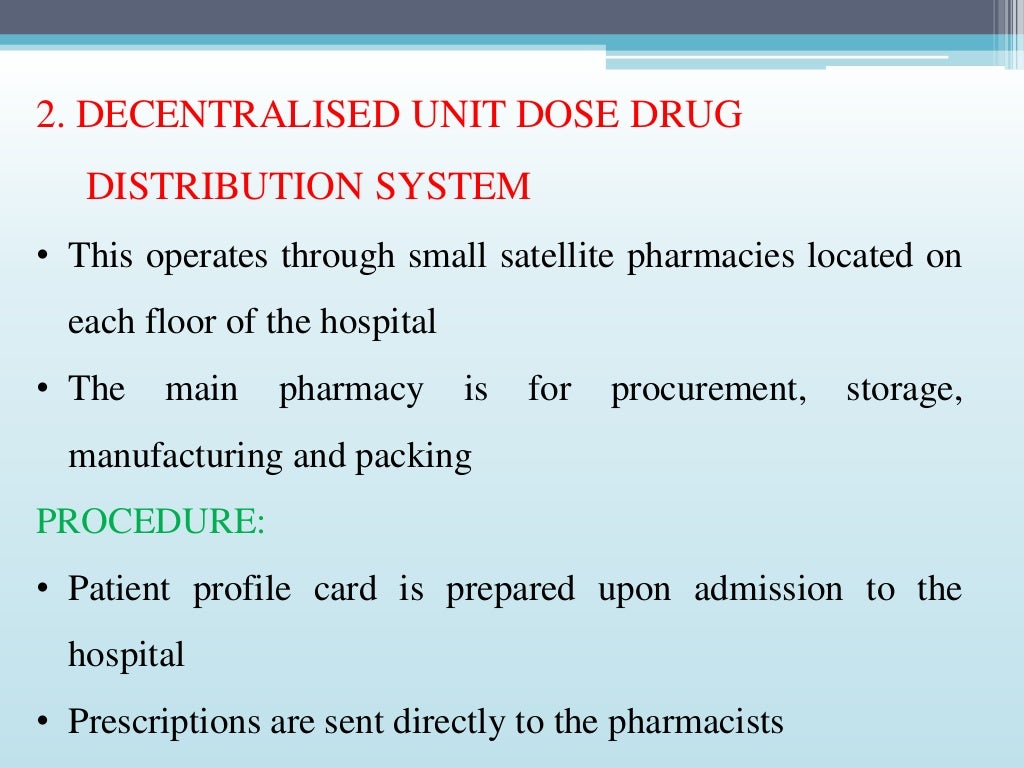 Drug Distribution Methods