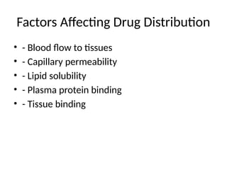 Distribution of Drugs – Plasma Protein Binding and Blood-Brain Barrier ...