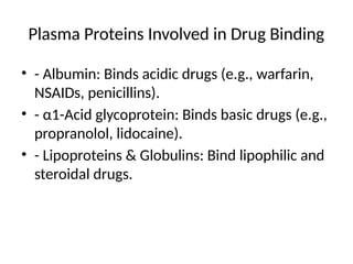 Distribution of Drugs – Plasma Protein Binding and Blood-Brain Barrier ...