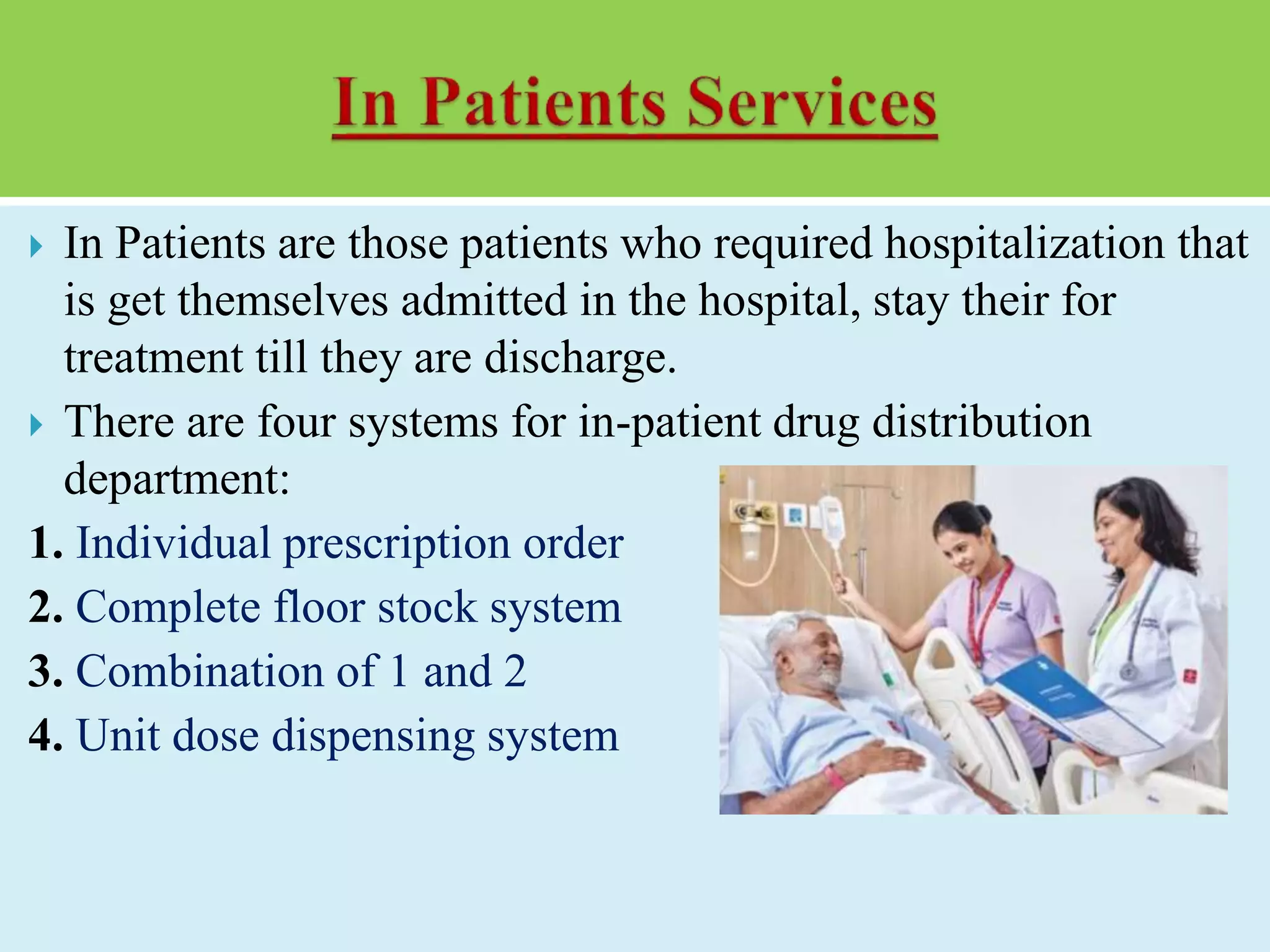 Drug Distribution System In Hospital Pharmacy