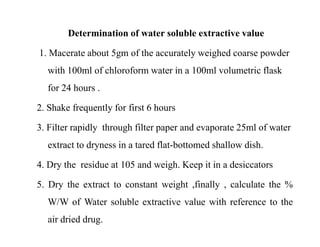 EVALUATION OF CRUDE DRUGS | PDF