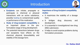Drug Excipient Interaction Studies | PPTX