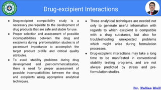 Drug Excipient Interaction Studies | PPTX