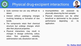 Drug Excipient Interaction Studies | PPTX