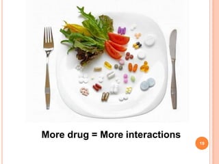More drug = More interactions
19
 