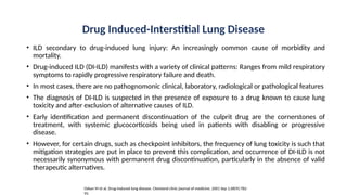 Drug Induced Lung Diseases due to various drug’s | PPTX