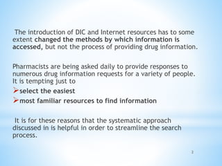 Drug info resources | PPTX
