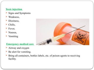 Encouraging Injection Signs DRUG INFORMATION AND POISONS INFORMATION- Clinical Pharmacy | PPTX