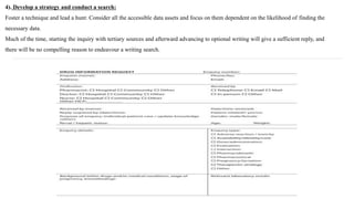 4). Develop a strategy and conduct a search:
Foster a technique and lead a hunt: Consider all the accessible data assets and focus on them dependent on the likelihood of finding the
necessary data.
Much of the time, starting the inquiry with tertiary sources and afterward advancing to optional writing will give a sufficient reply, and
there will be no compelling reason to endeavour a writing search.
 