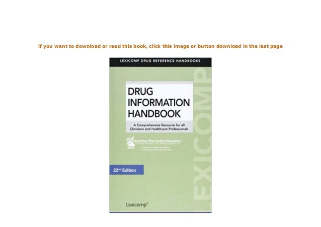 $Download_[P.d.f] library^^@@ Drug Information Handbook A Comprehensive ...