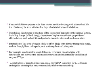 Inhibit Example Drug Interaction of the drug drug and food | PPTX