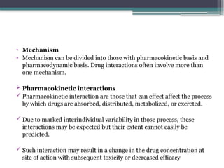 Drug Interaction of the drug drug and food | PPTX