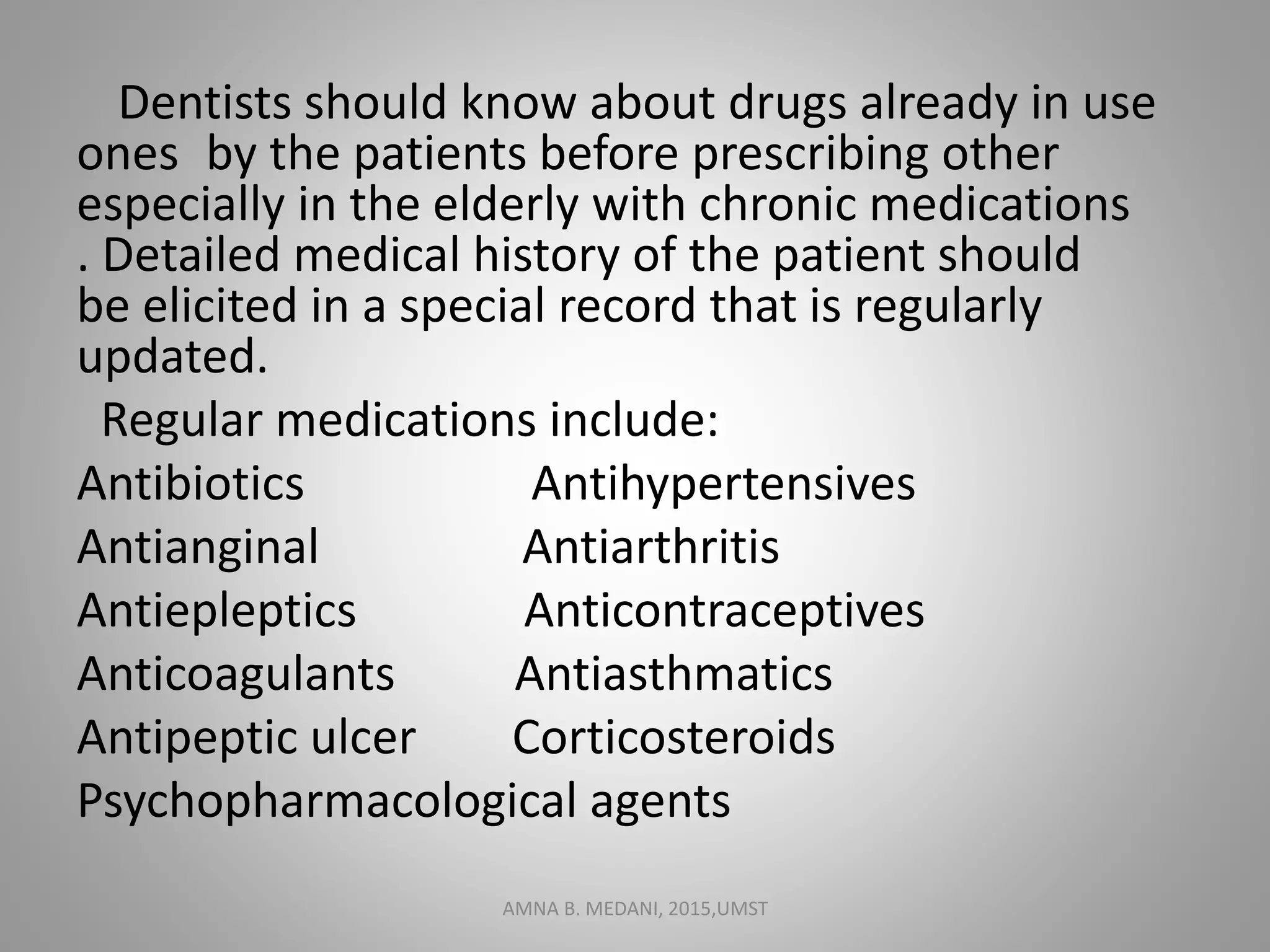 Essential Outlines on Drug Interactions for Dental Practice | PPTX