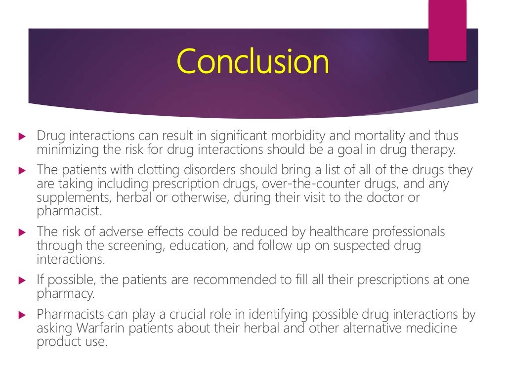 antidote warfarin