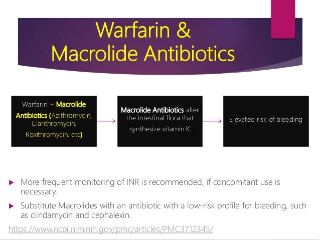 affect does coumadin azithromycin