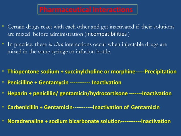Drug interactions: types & mechanisms | PPTX