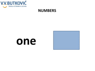 NUMBERS one 