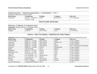 rugs Veterinary Manual. Antibiotics guide | PDF