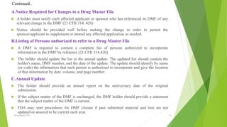 Dmf Update Drug Master File(Regulatory Affairs).pptx