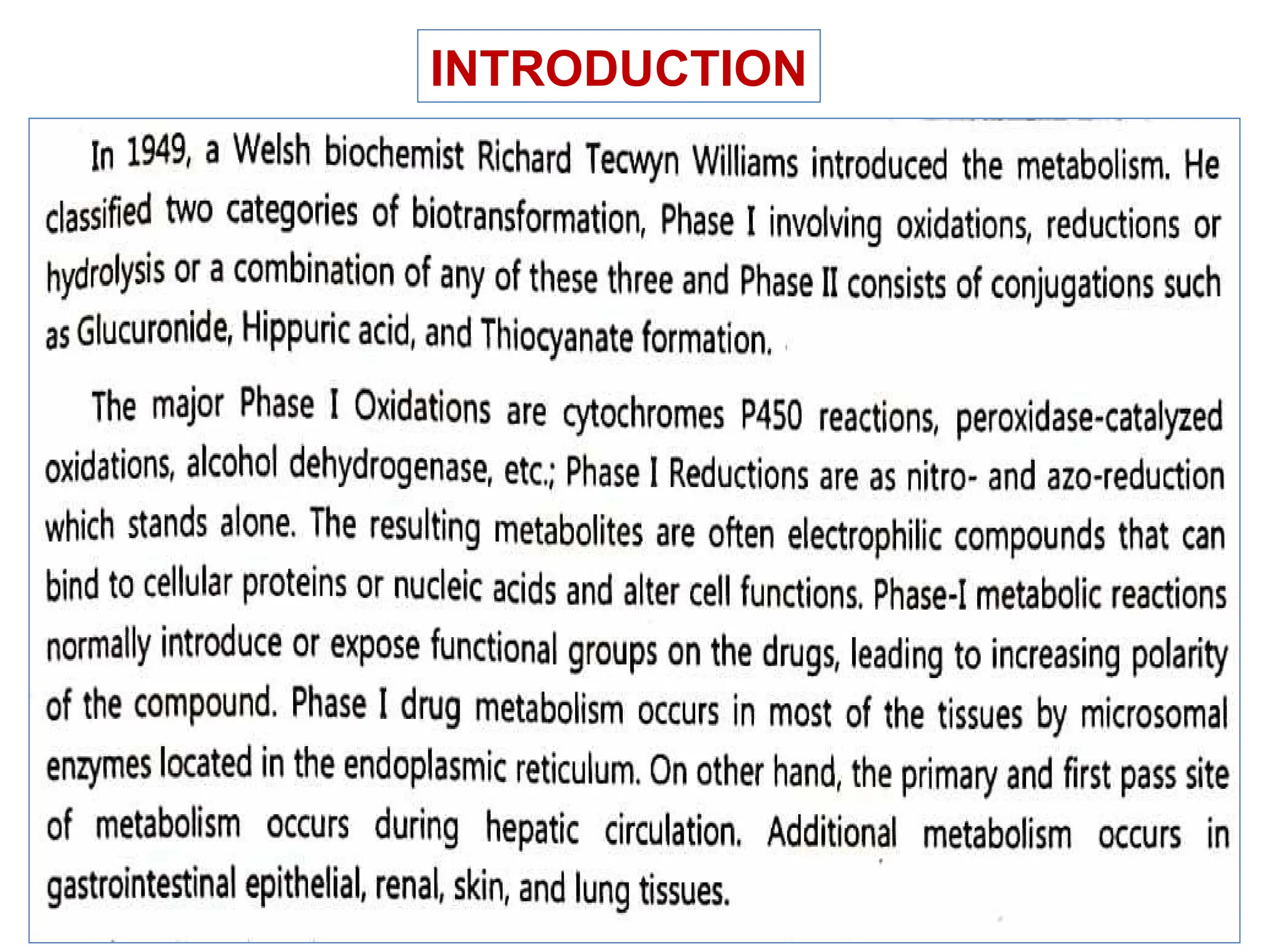DRUG METABOLISM WITH SUITABLE EXAMPLES IN PHARMACEUTICALS .ppt