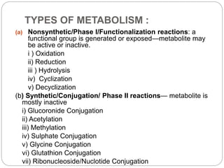 Drug metabolism as | PPTX