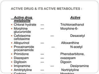 Drug metabolism as