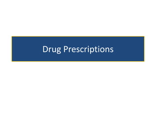 Drug Prescriptions 