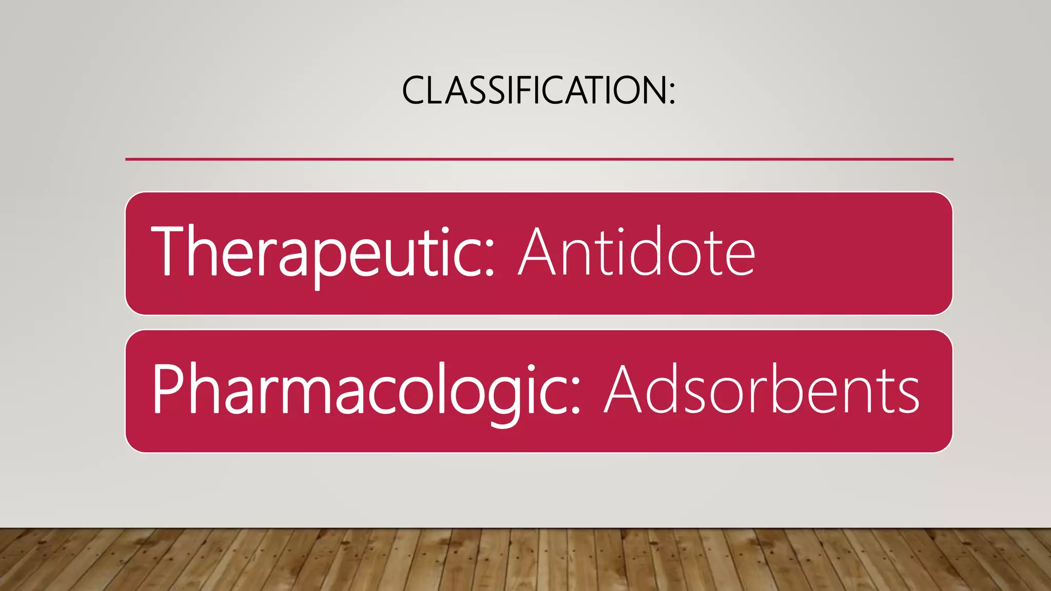 CLASSIFICATION:
Therapeutic: Antidote
Pharmacologic: Adsorbents
 
