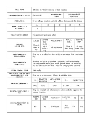 Eforlin Injection HYDROCORTISONE INJECTION | DOCX