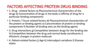 drug protein binding into the body .pptx
