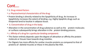 drug protein binding into the body .pptx