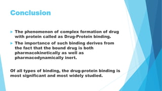 Drug Protein Binding | PPTX