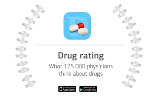 Drug rating.
What 175 000 physicians
think about drugs
 