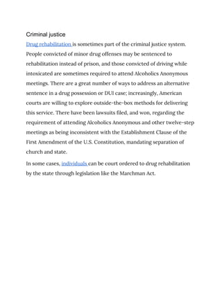 Drug rehabilitation | PDF