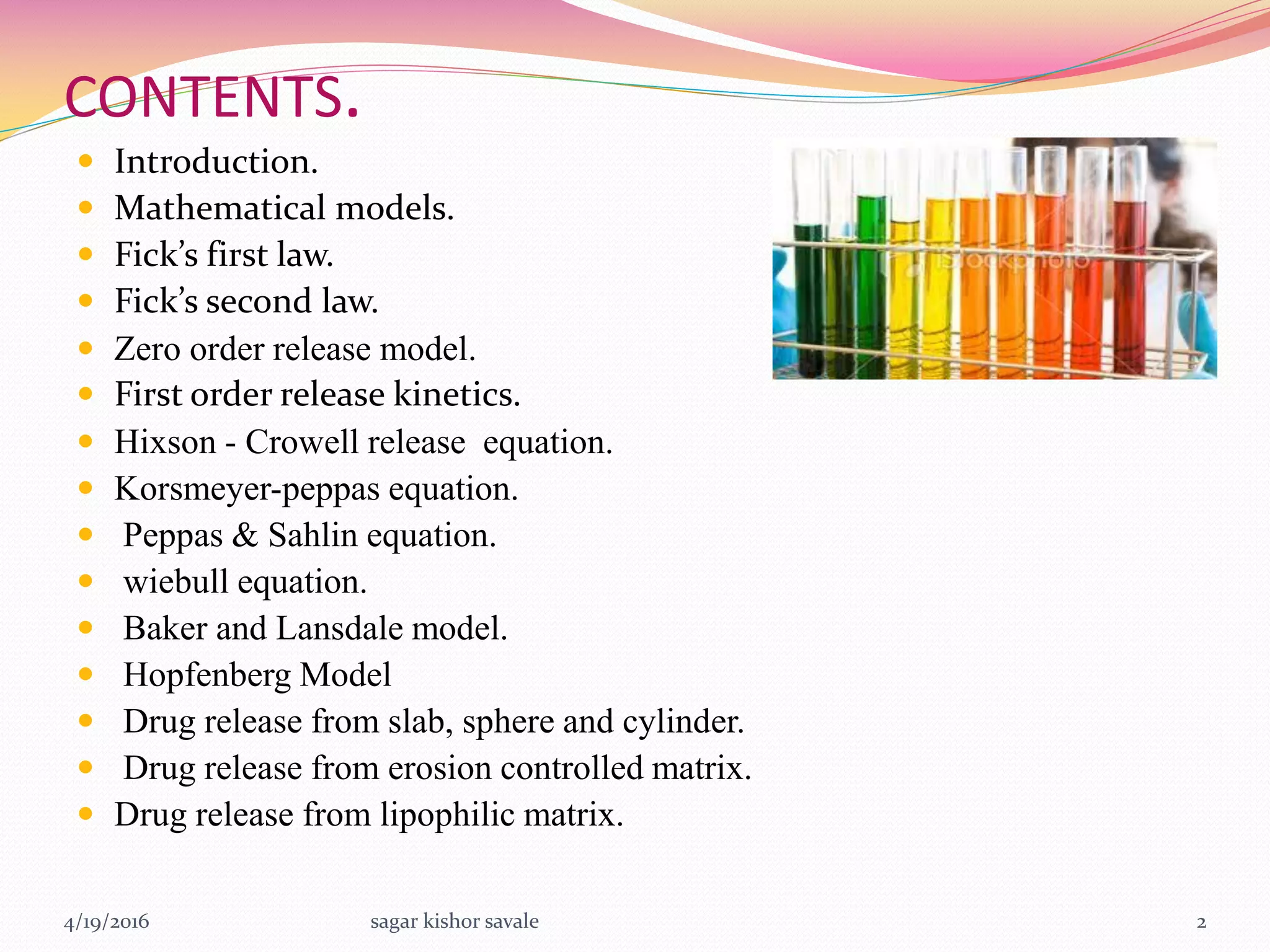 Drug release kinetics | PDF
