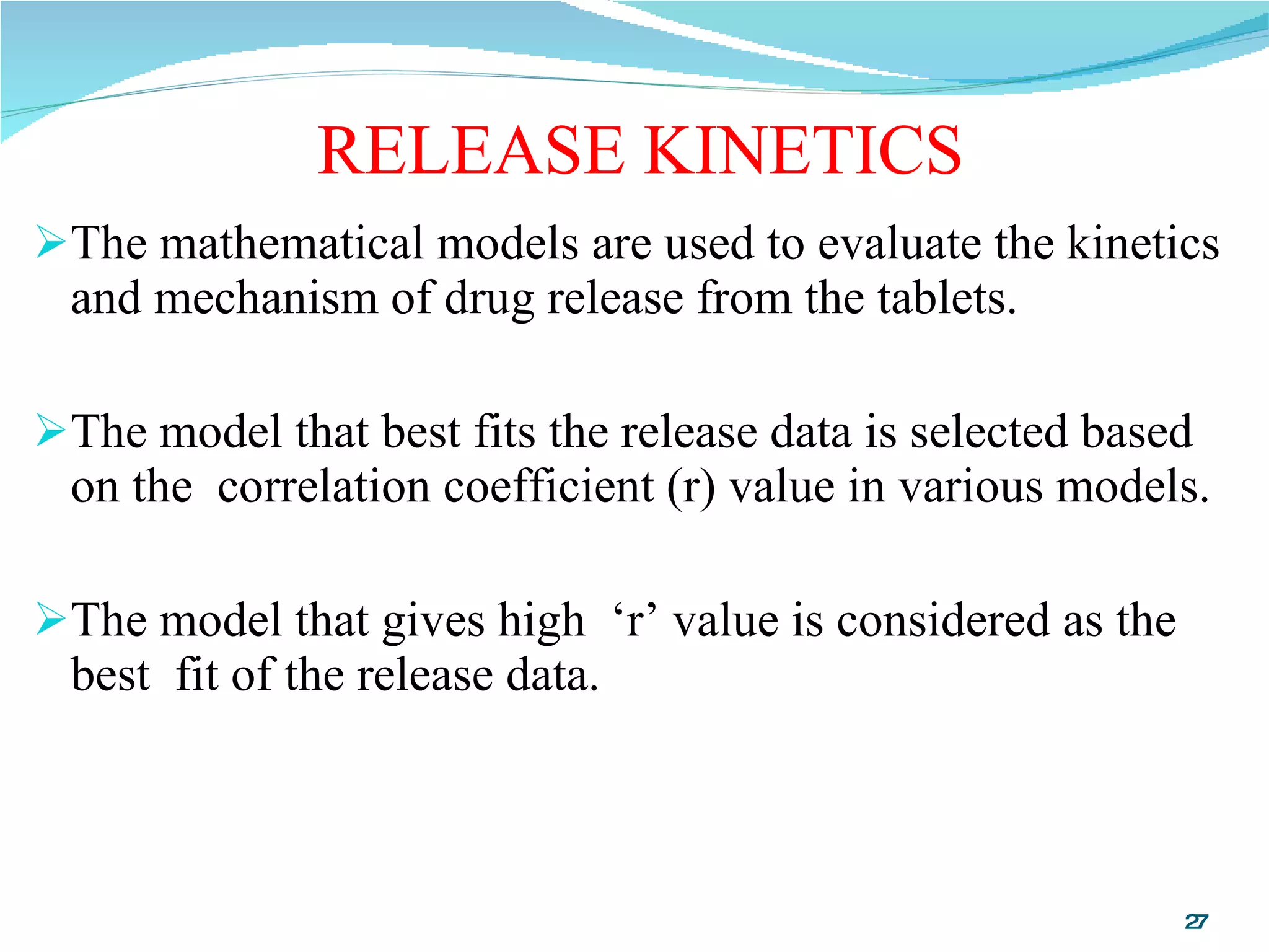 Drug Release Mechanism And Kinetics | PPT