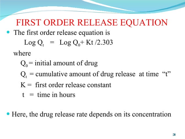 Drug Release Mechanism And Kinetics | PPT