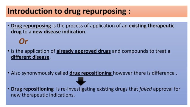 Drug repurposing | PPT