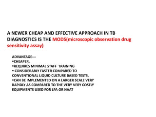 DRUG RESISTANT TUBERCULOSIS,DIAGNOSIS AND TREATMENT