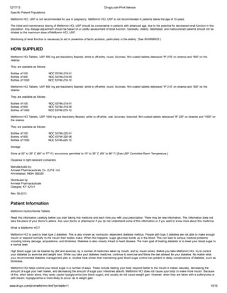 Metformin Script Drugs.com : Metformies | PDF