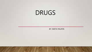 DRUGS
BY: SWETA MAURYA
 